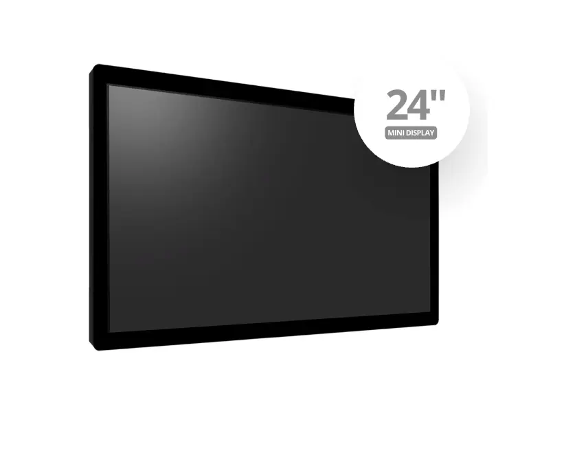 Mini Pantalla para montar SLIM 24" Negra Táctil